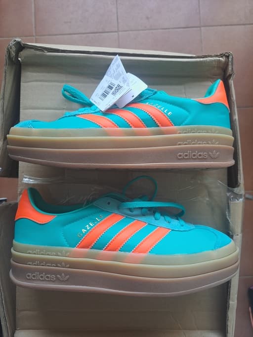 Adidas WMNS 'Gazelle Bold Mint Rush Orange' (2024)