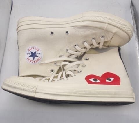 Converse x Comme des Garcons CDG Chuck Taylor High Cream White