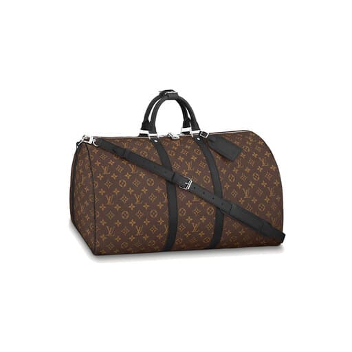 Luxury Louis Vuitton Keepall 55 Monogram Macassar Canvas Brown Black