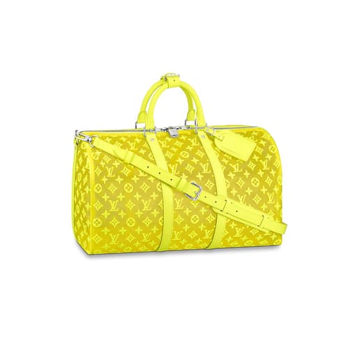 Luxury Louis Vuitton Yellow Monogram Keepall Bandoliere 50 (2019)