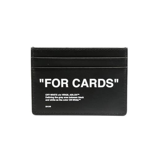 Off White Quote Card Holder 'FOR CARDS' Black White