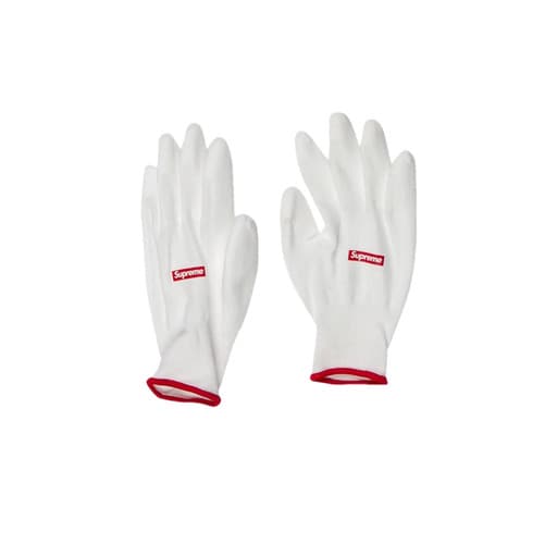 Supreme Rubberized Gloves White (FW20)