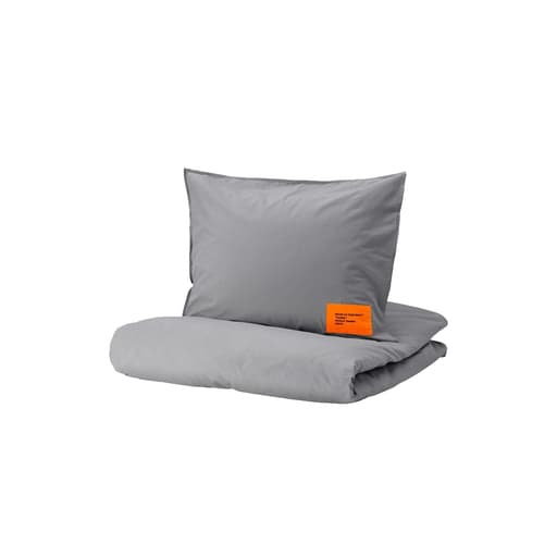 Off White x IKEA Duvet Cover and 1 Pillowcase Markerad (Full/Queen) Virgil Abloh Grey (2019)
