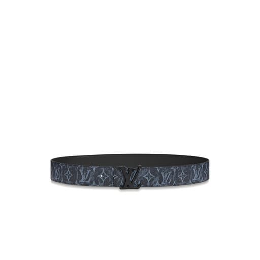 Louis Vuitton Monogram Pastel Noir Canvas LV Shape 40MM Reversible Belt Canvas Black Silver (2021)