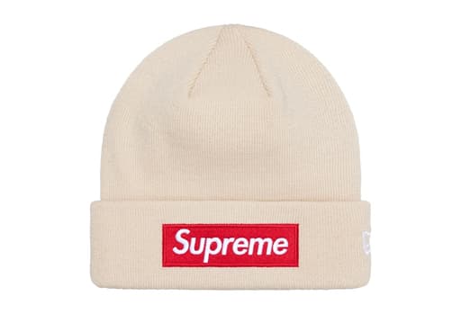 Supreme x New Era Box Logo Beanie 'Stone' (FW24)