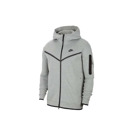Nike Tech Fleece Full Zip Hoodie Heather Grey Black