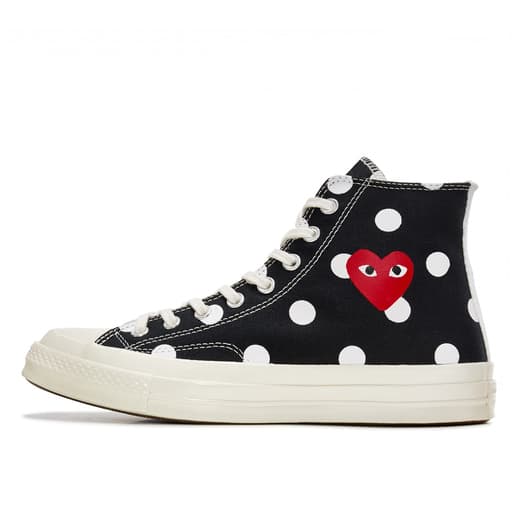 Converse Chuck Taylor All-Star 70s Hi Comme des Garcons CDG Polka Dot Black