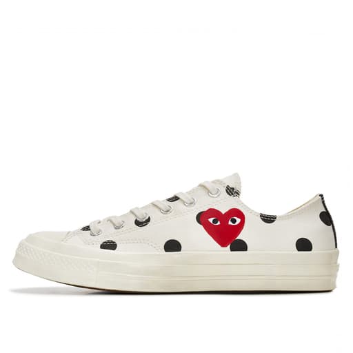 Converse Chuck Taylor All-Star 70s Ox Comme des Garcons CDG Polka Dot White