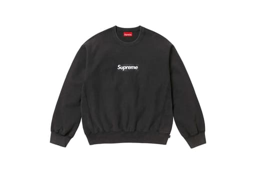 Supreme Washed Box Logo Crewneck 'Black' (SS25)