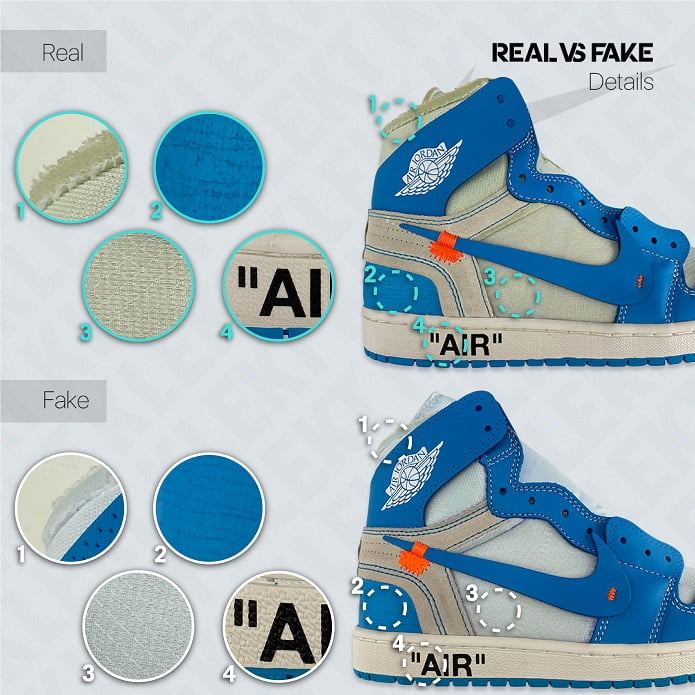 FAKE vs REAL: Air Jordan 1 Retro x Off-White Detailed Comparison! 